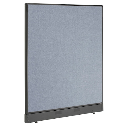 Interion By Global Industrial Interion Office Partition Panel with Pass-Thru Cable, 48-1/4inW x 46inH, Blue 240225PBL